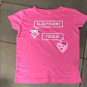 Sleep over totes pink t-shirt